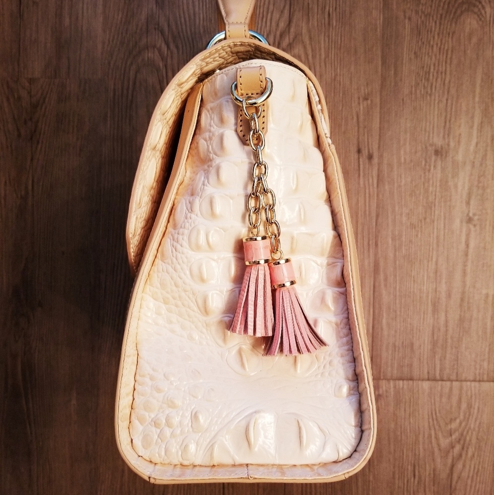 BRAHMIN Brinley Pink Embossed Satchel🌸 - Picture 3 of 8